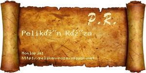 Pelikán Róza névjegykártya