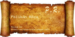 Pelikán Róza névjegykártya